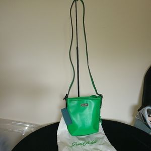 Grace Adele green mini crossbody bag